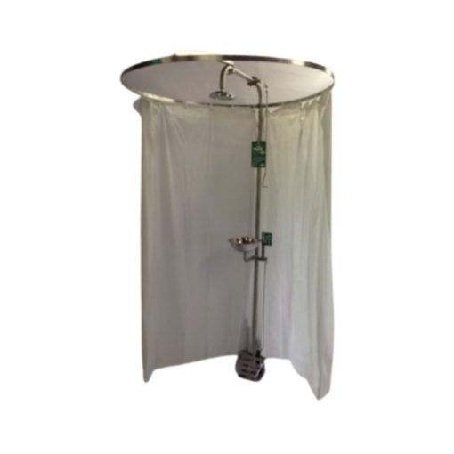 Single Column Shower with Curtain